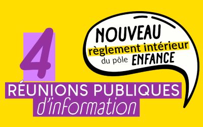 Réunions publiques : règlement intérieur pôle ENFANCE